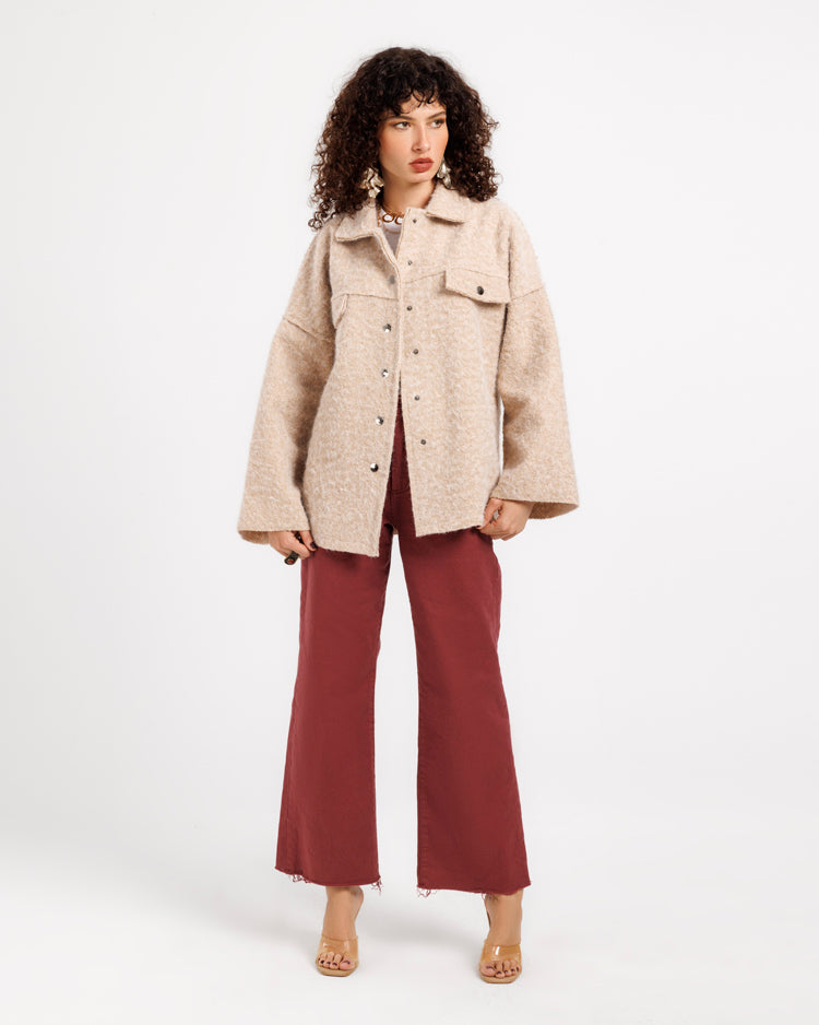 Mohair Shirt with Button Detailing – Soft, Stylish, and Versatile