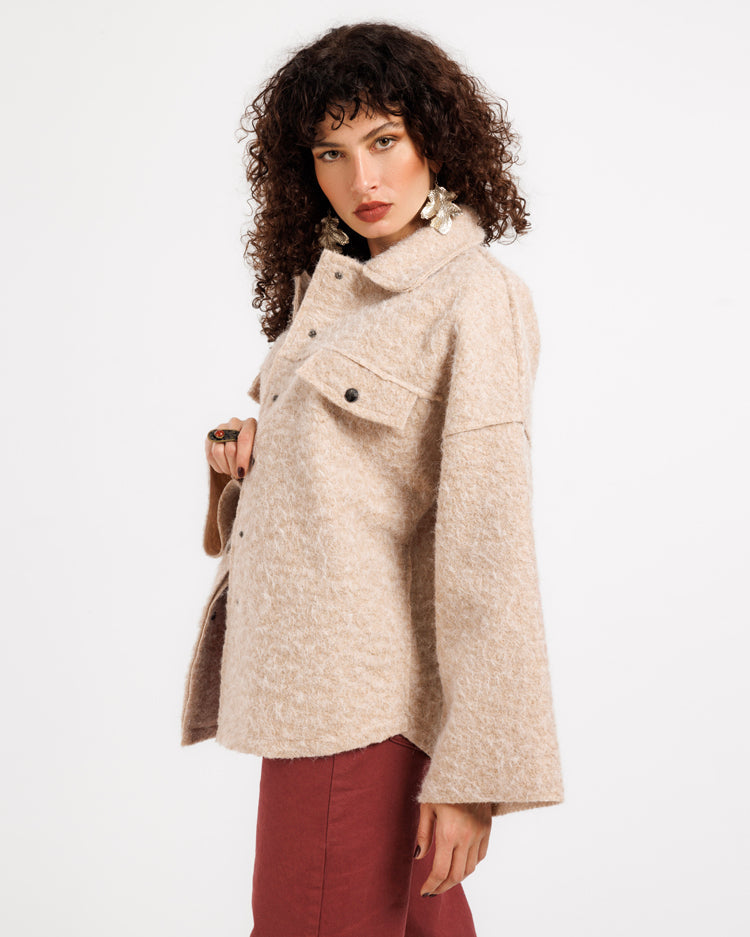 Mohair Shirt with Button Detailing – Soft, Stylish, and Versatile