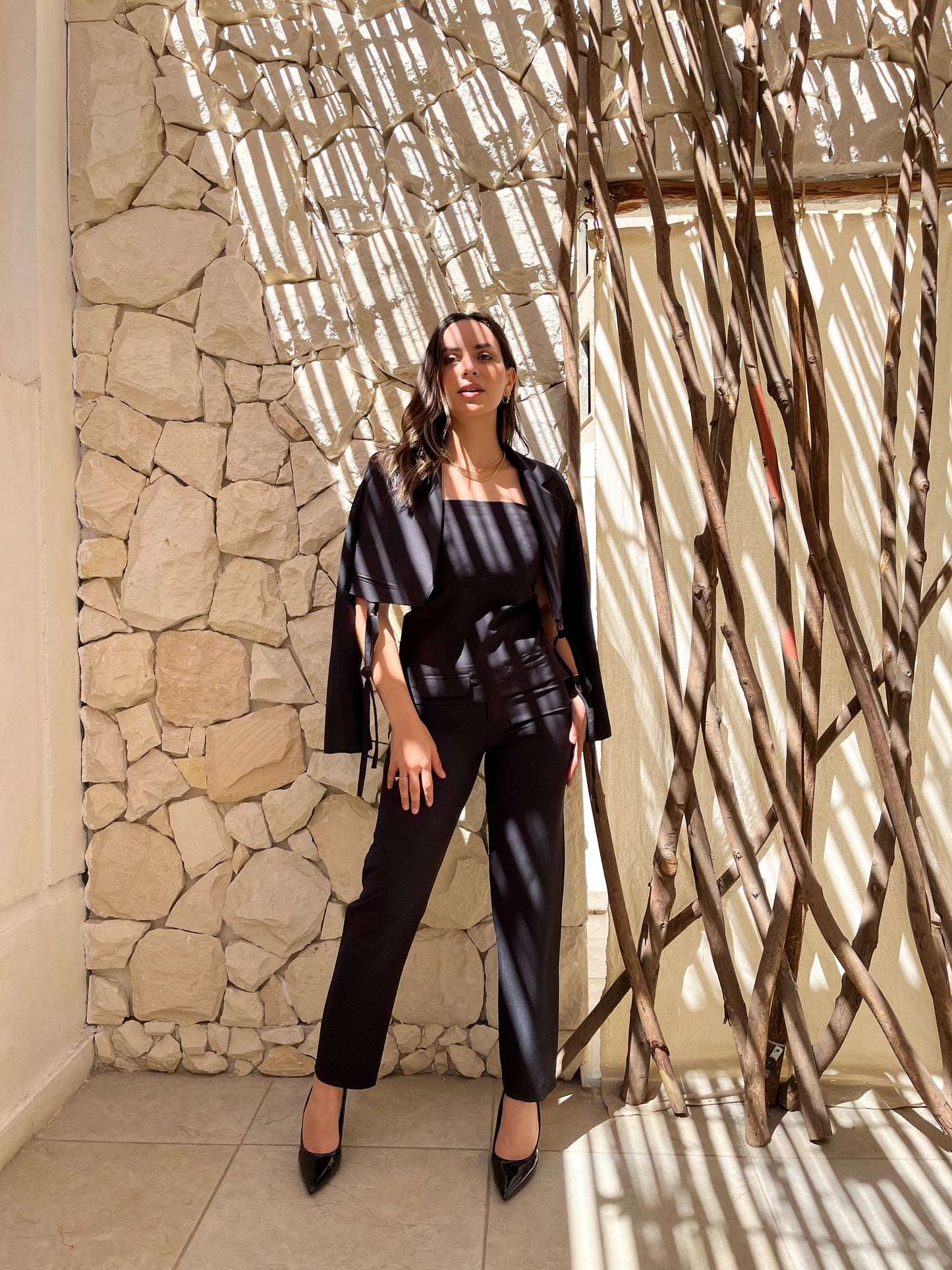 Emilie Black Blazer & Top