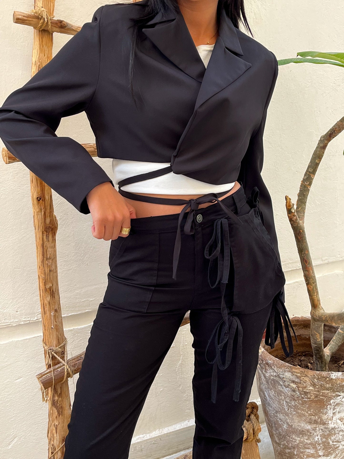 Stella Black Pocket Pants