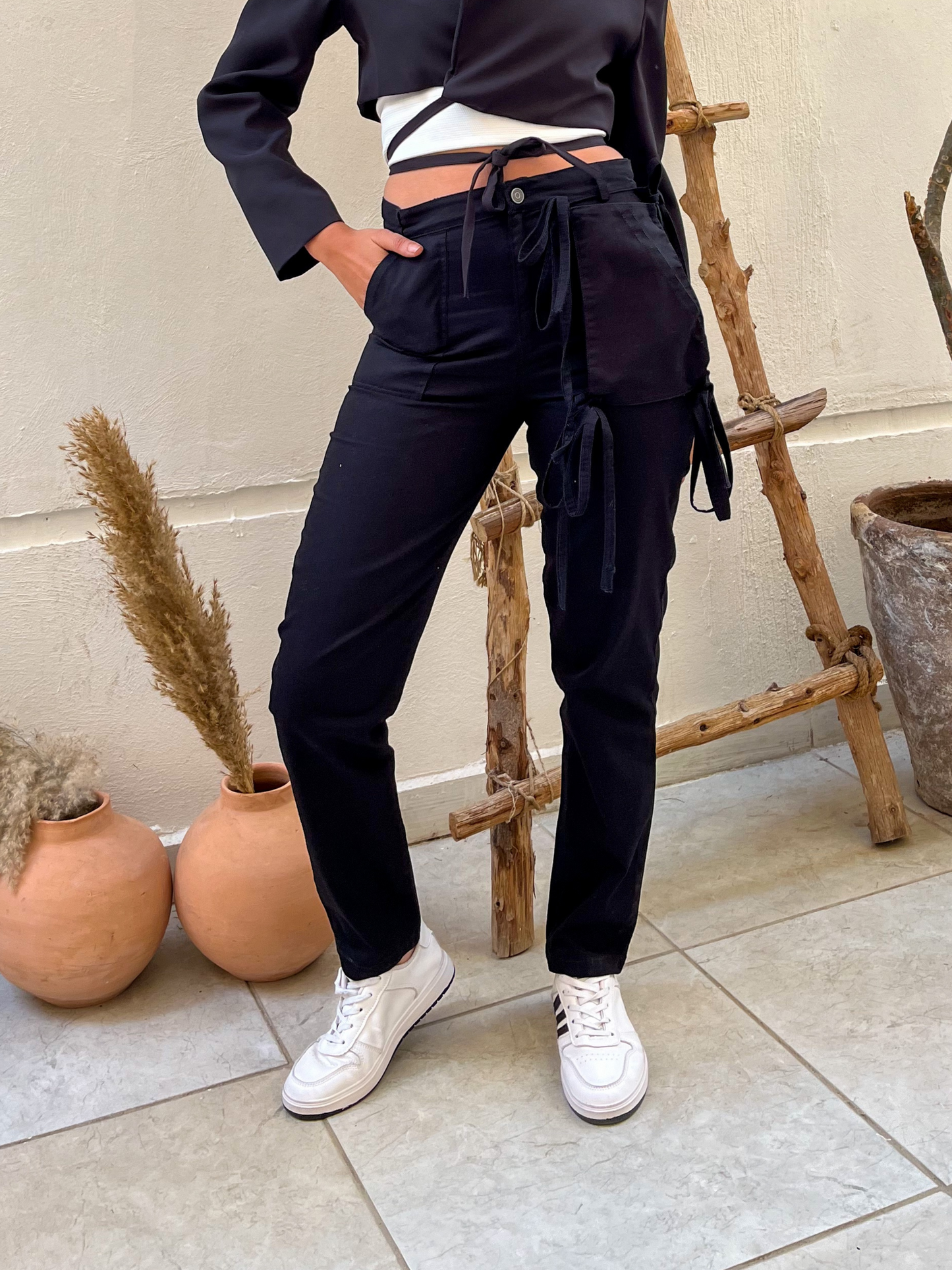 Stella Black Pocket Pants