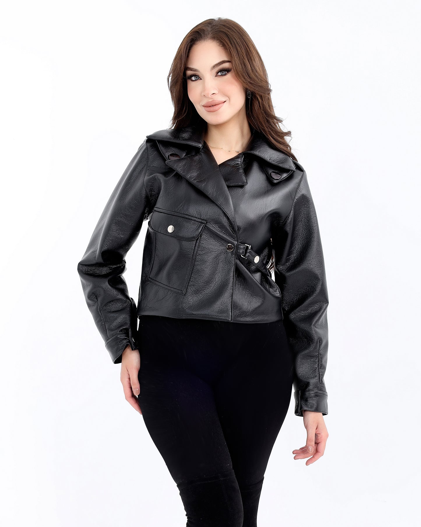 Short Leather Jacket – Bold and Versatile Style